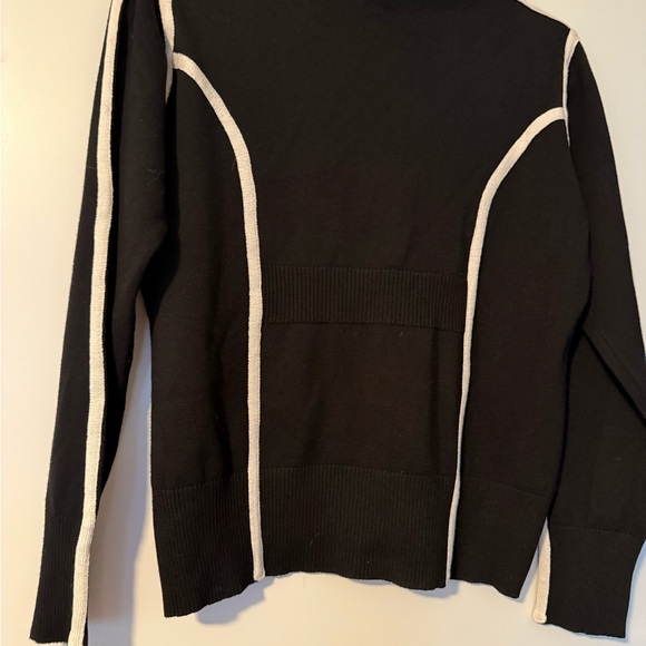 EUC Black and White Turtleneck Women's Sweater - Picture 2 of 3